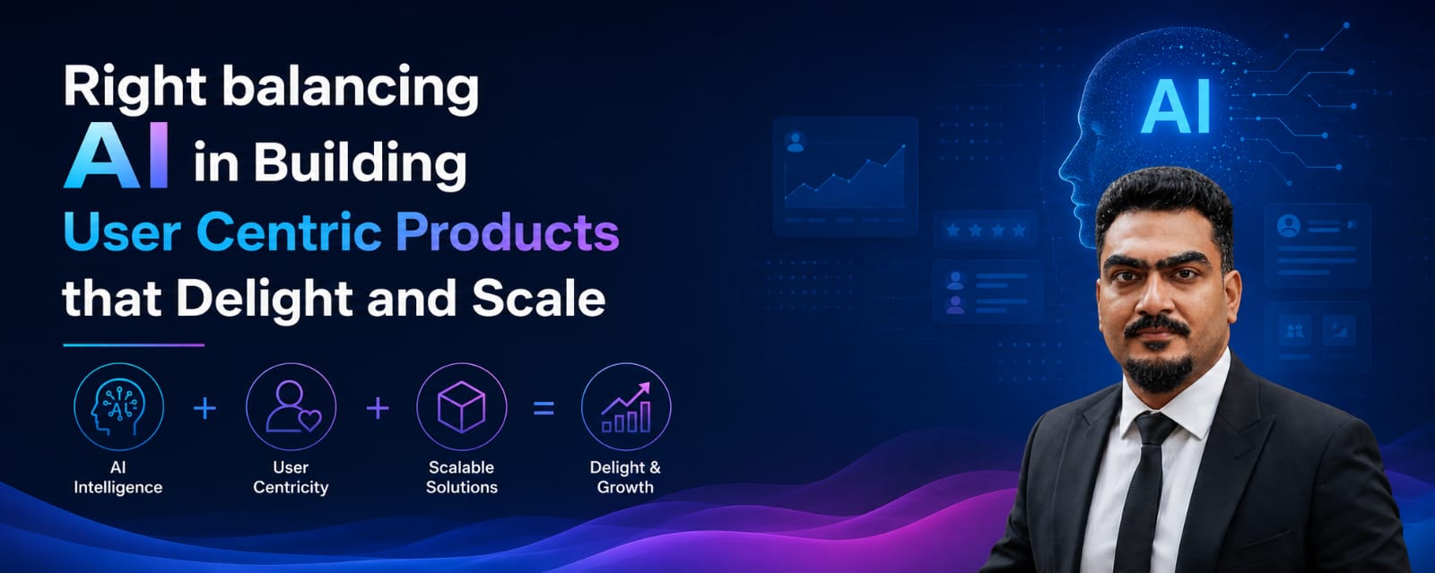Right balancing AI in Building User Centric Products that Delight and Scale