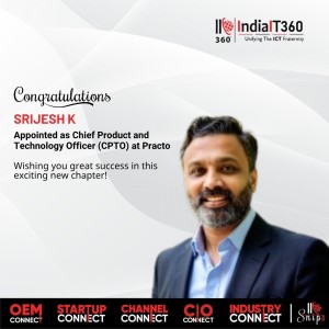 IndiaIT360 congratulates Srijesh K on his new role as CPTO at Practo! 🎉

Wishing you great success as you lead innovation at a time when healthcare is transforming rapidly with AI and technology. Your leadership and vision will surely drive meaningful impact at scale.

Here’s to building the future of healthcare from India for the world! 🚀