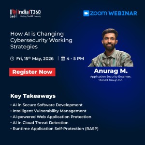 Hey everyone👋,

Join IndiaIT360’s exclusive online session on: How AI is Changing Cybersecurity Working Strategies 🚀

Because the future of security is predictive, not reactive.

Friday, 15th May 2026 | 4:00 PM – 5:00 PM IST

Key Takeaways:
1. AI in Secure Software Development
2. ⁠Intelligent Vulnerability Management
3. ⁠AI-powered Web Application Protection
4. AI in Cloud Threat Detection
5. ⁠Runtime Application Self-Protection (RASP)

Limited seats available!
“Register now:” https://app.indiait360.com:8441/connect/s/snEImUq4kVXkEeX1kc-cnw